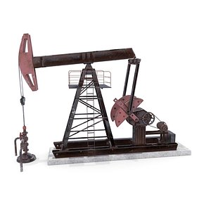 Oil Pumpjack Animated Weathered 2