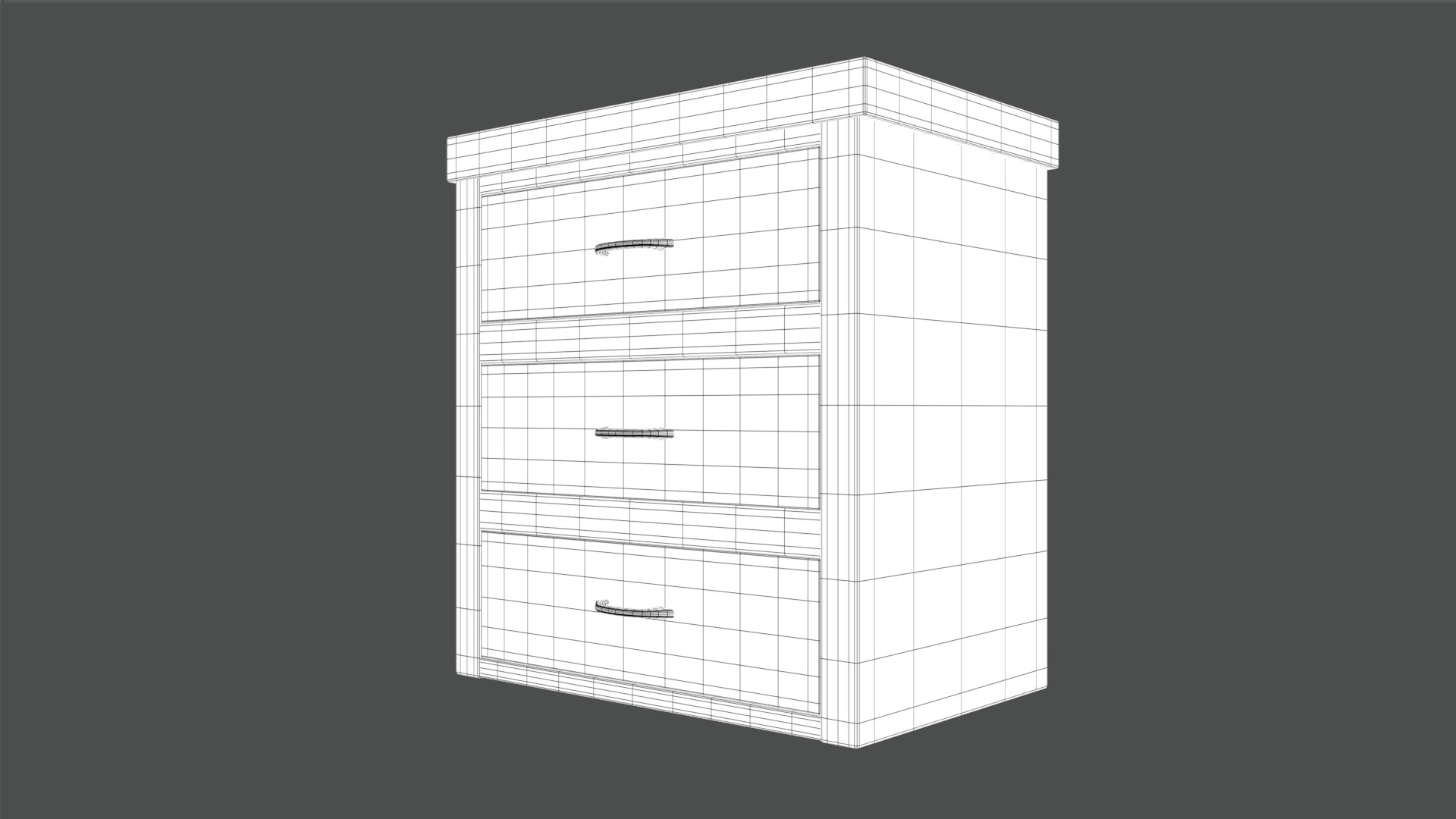 Wooden nightstand model TurboSquid 2097271