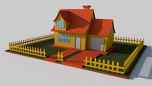 3D cartoon house