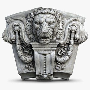 lion head molding obj