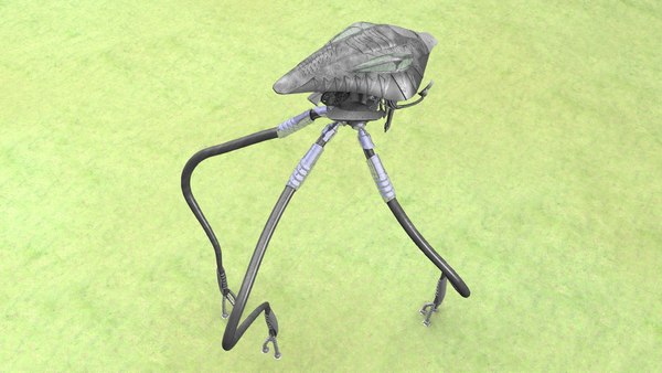 free war worlds tripod rigged 3d model