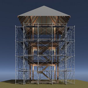 Pavilion in construction scene 26i04 3D