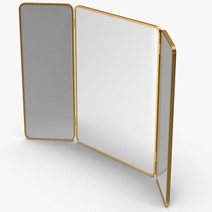 3D model Gold Folding Wall Mirror