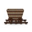 Chariot de mine sur rails du Far West