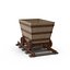 Chariot de mine sur rails du Far West