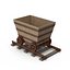 Chariot de mine sur rails du Far West