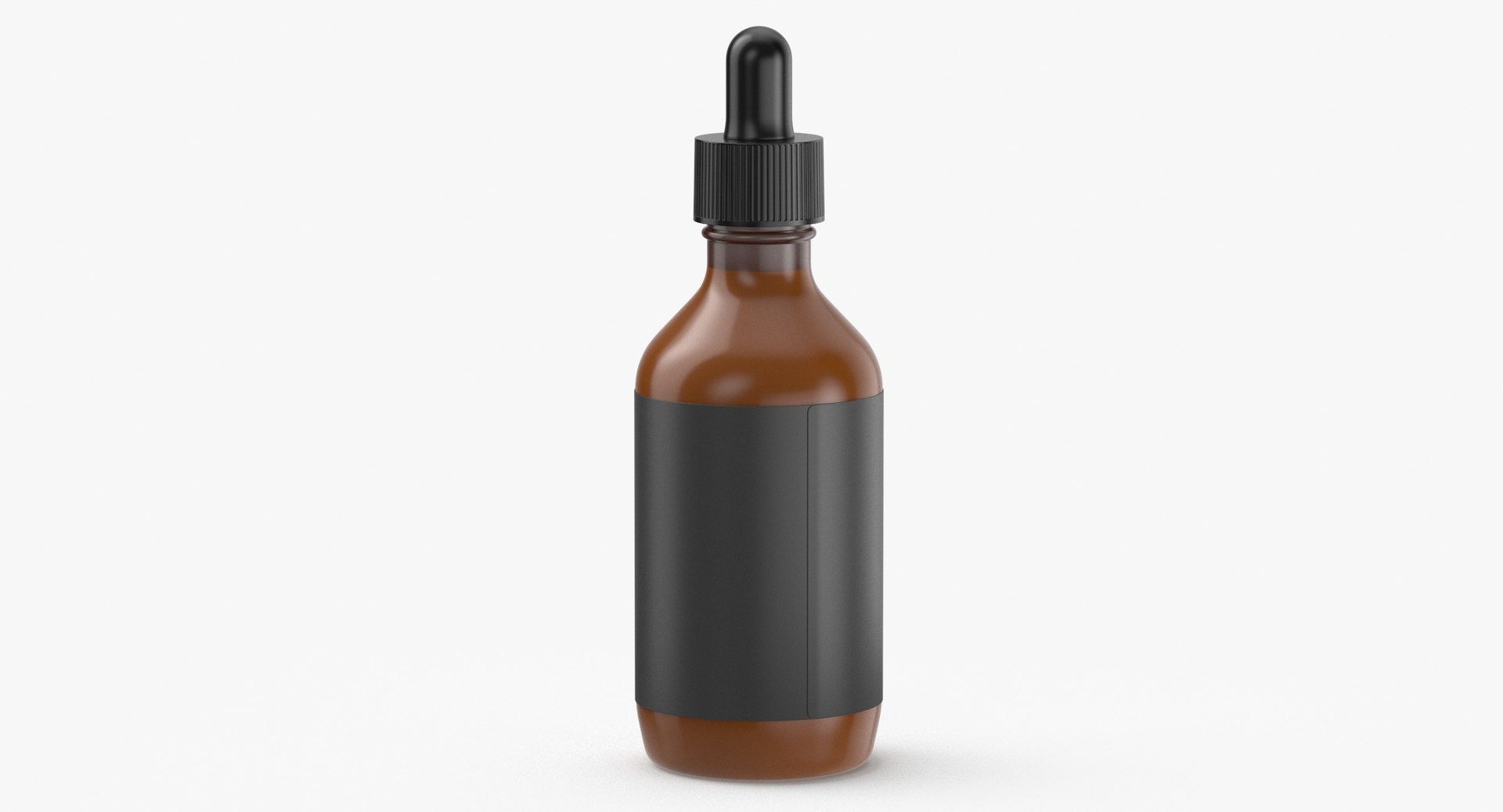 3D Amber Bottle Containers Part 02 Type 07 Basic Poses Blank And ...