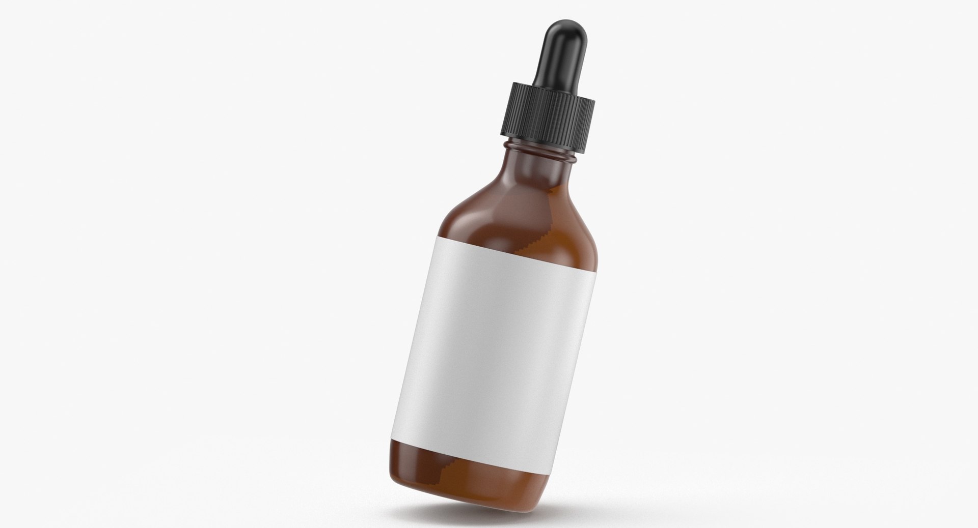 3D Amber Bottle Containers Part 02 Type 07 Basic Poses Blank And ...