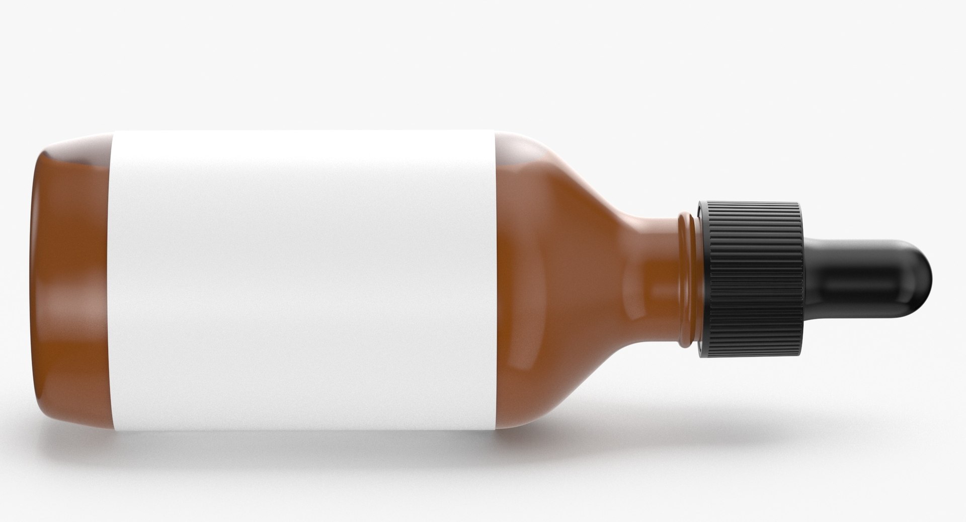 3D Amber Bottle Containers Part 02 Type 07 Basic Poses Blank And ...