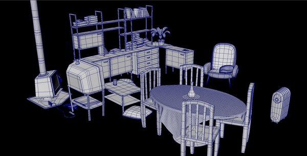 3d model props stylised set