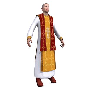 catholic priest 3d max