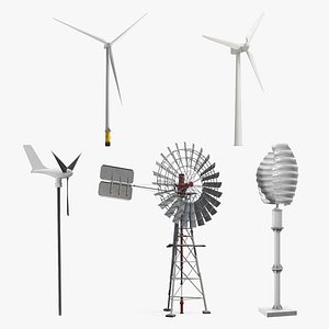wind turbines 4 3D