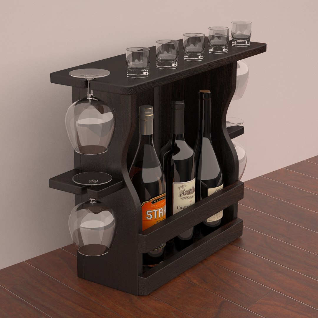 3D wine rack model - TurboSquid 1231851