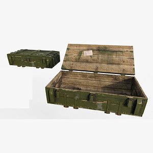 3D model Wooden Military Ammunition Box