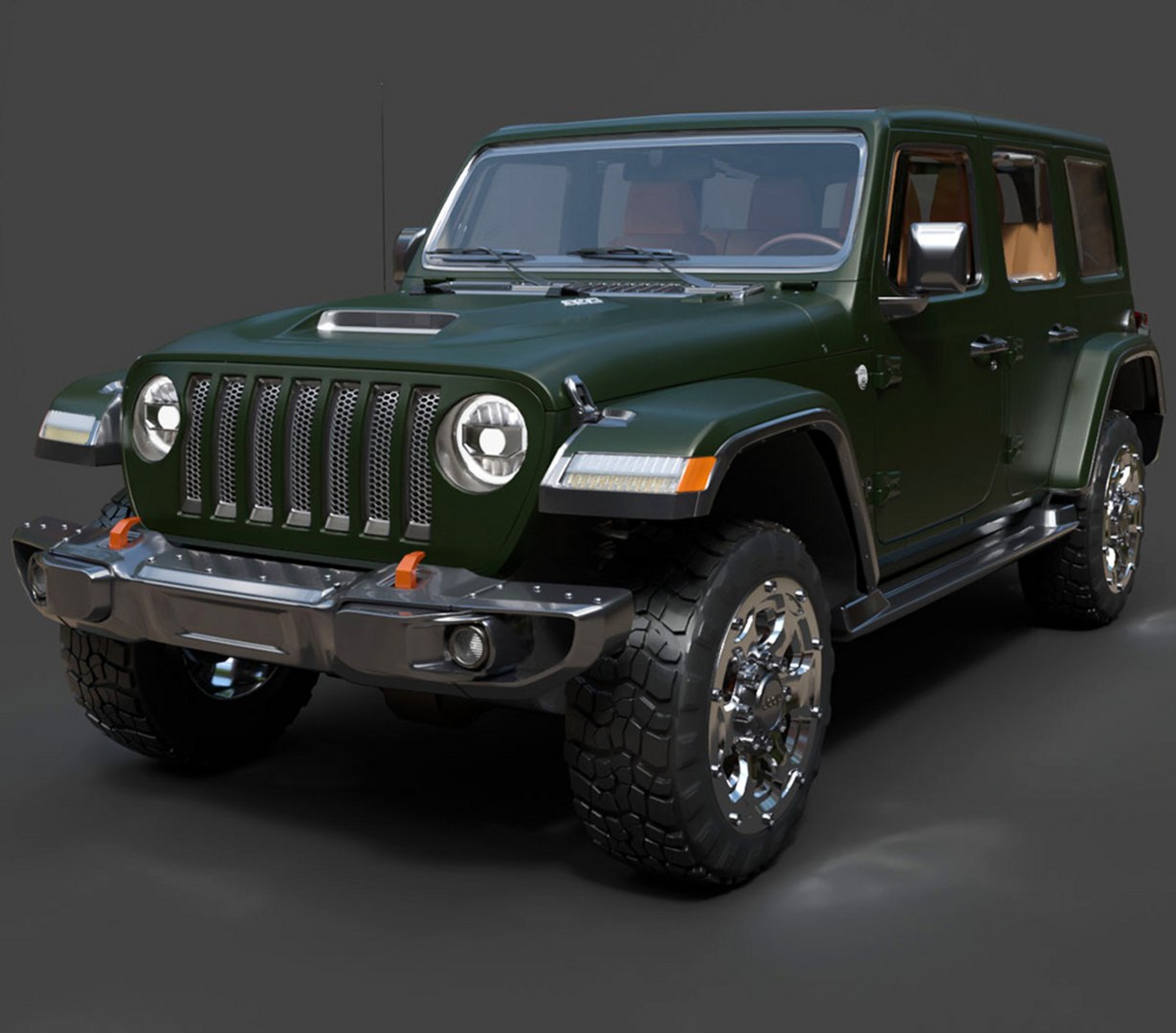 Jeep Wrangler Off-Road SUV - High-Poly 3D Model 3D Model - TurboSquid ...