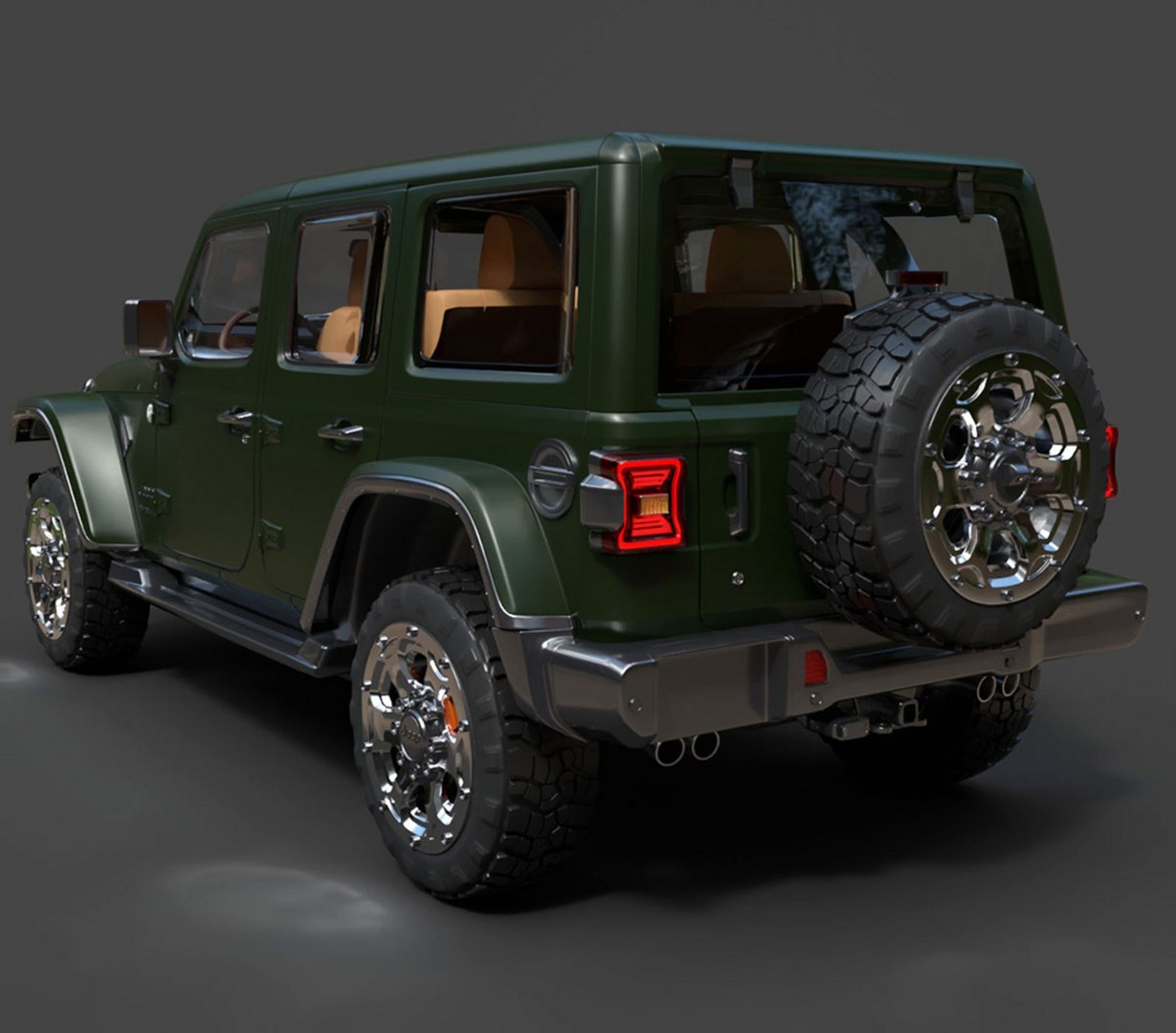 Jeep Wrangler Off-Road SUV - High-Poly 3D Model 3D Model - TurboSquid ...