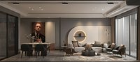 Living And Dining Room 3D model