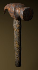 simple rusty hammer obj