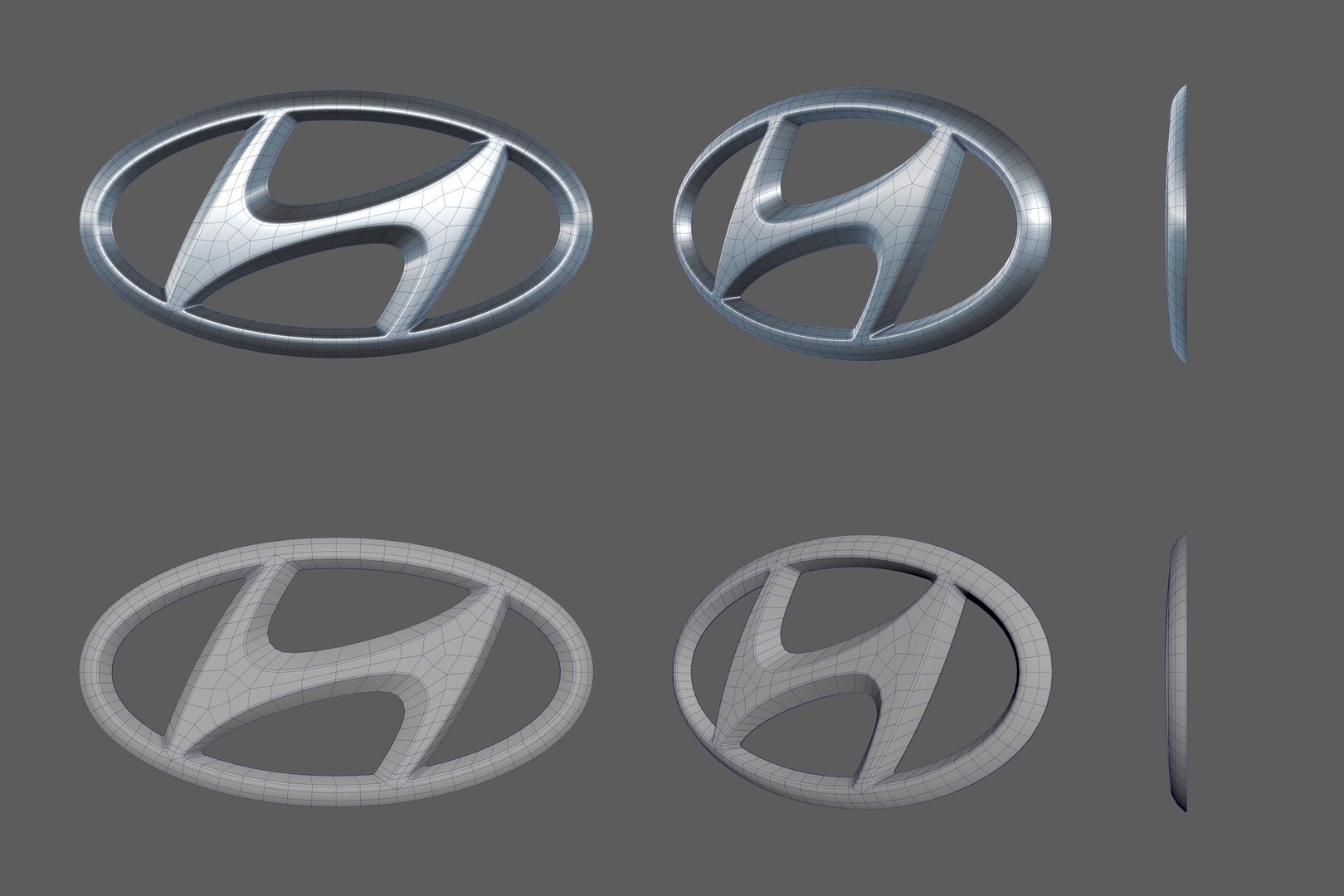 Hyundai - Car Logo Emblem Modern 3D model - TurboSquid 2113170