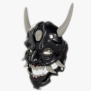 japanese demon mask 3D model