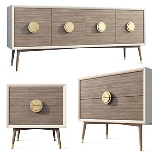 Sideboard And Bedside Table Darling Desire 3D model