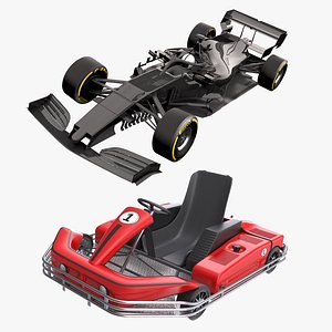 3D F1 Race Car Formula 1 and Go Kart