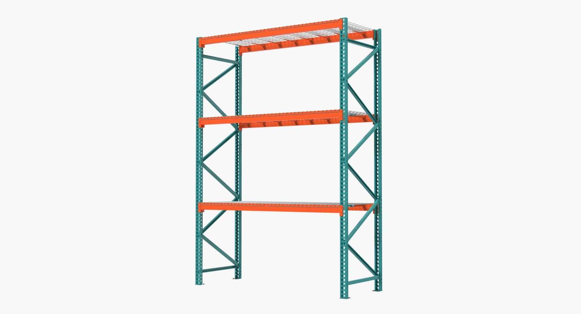 3D Pallet Rack Section Model - TurboSquid 1329657