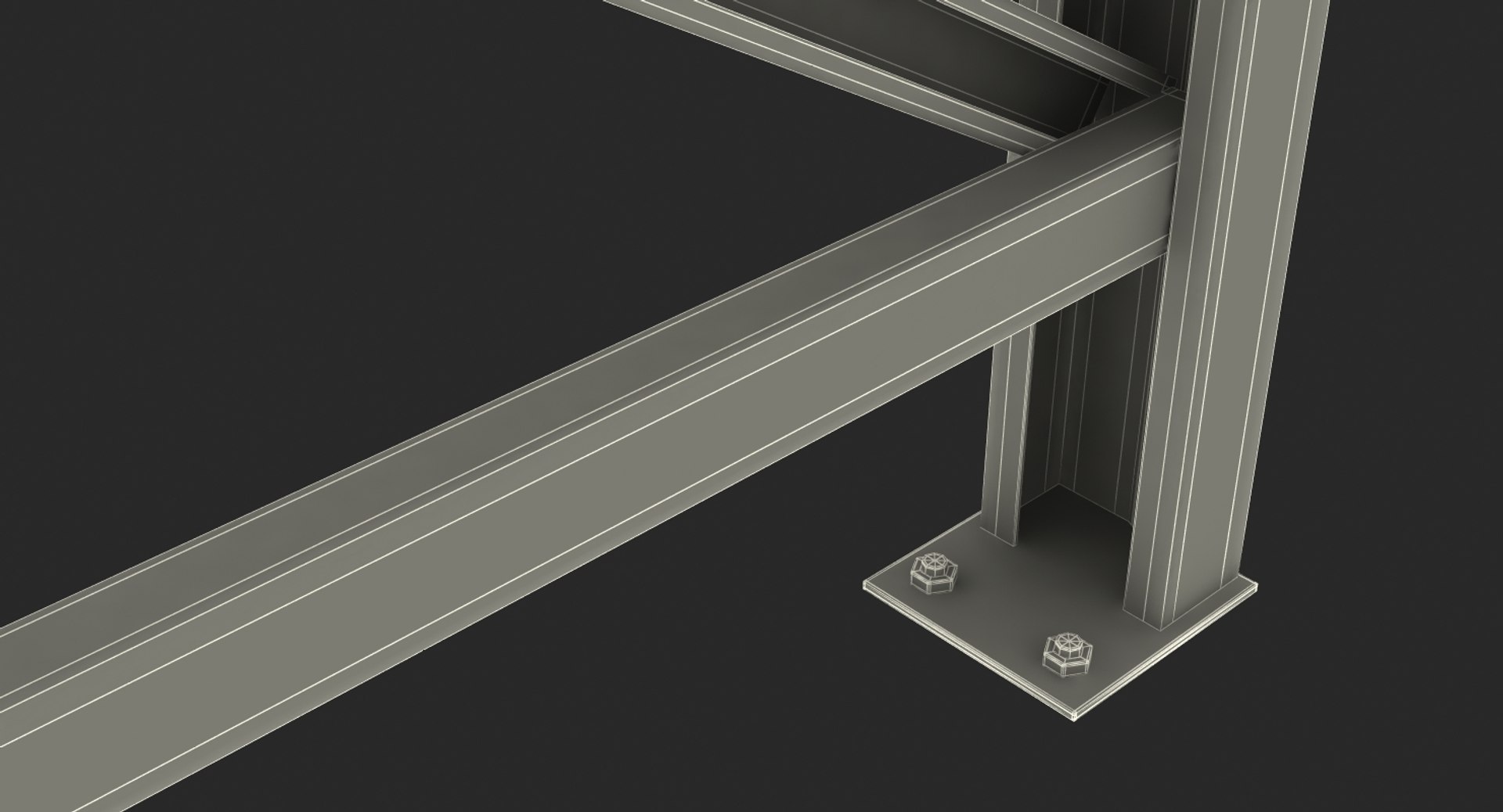 3D pallet rack section model - TurboSquid 1329657