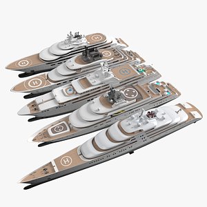 World Largest Top 5 Superyachts 2022 Bundle