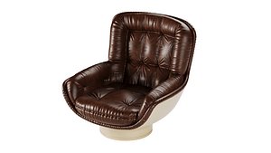 3D Karate Swiveling Fiberglass Shell Chair by Michel Cadestin