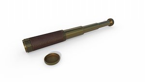 Spyglass for sailors 3D model Low-poly 3D model
