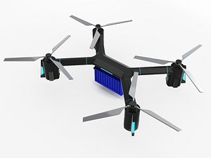 Cargo Quadrocopter  Dron Concept_01