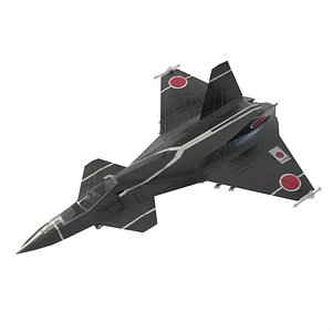 Skunk F-33 Lancer lowpoly concept jet fighter 3D model