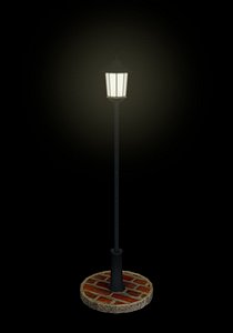 Low Poly Street Lamp 3D model