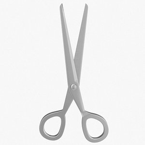 Chrome Scissors 3D model
