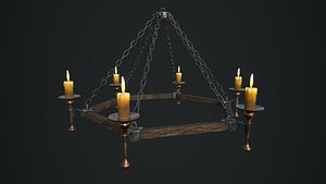 Chandelier with 3 textures and 2 LODs