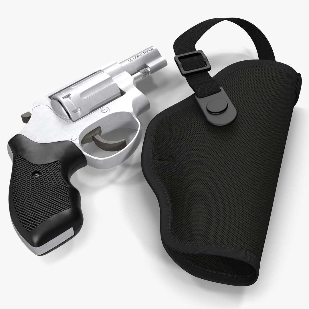 Revolver and Holster 3D Models 3D model preview