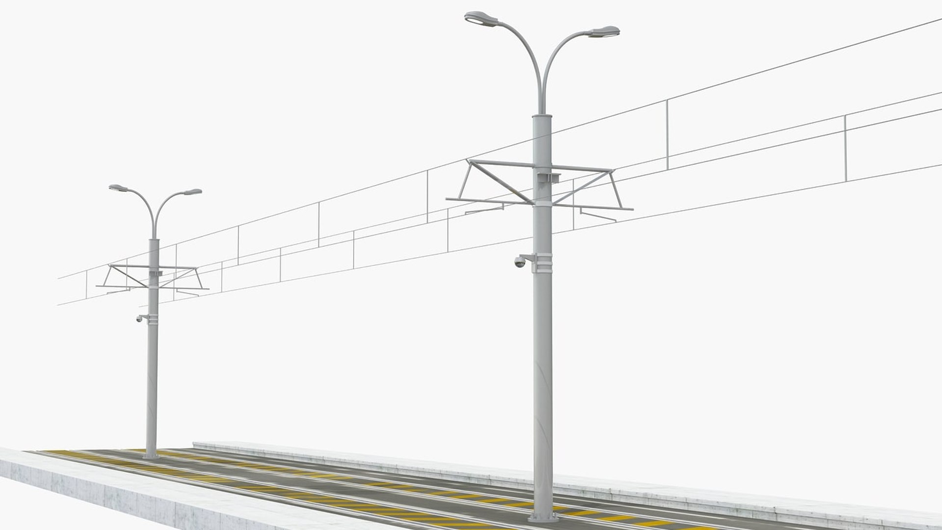 3D Tram Road TurboSquid 1306087