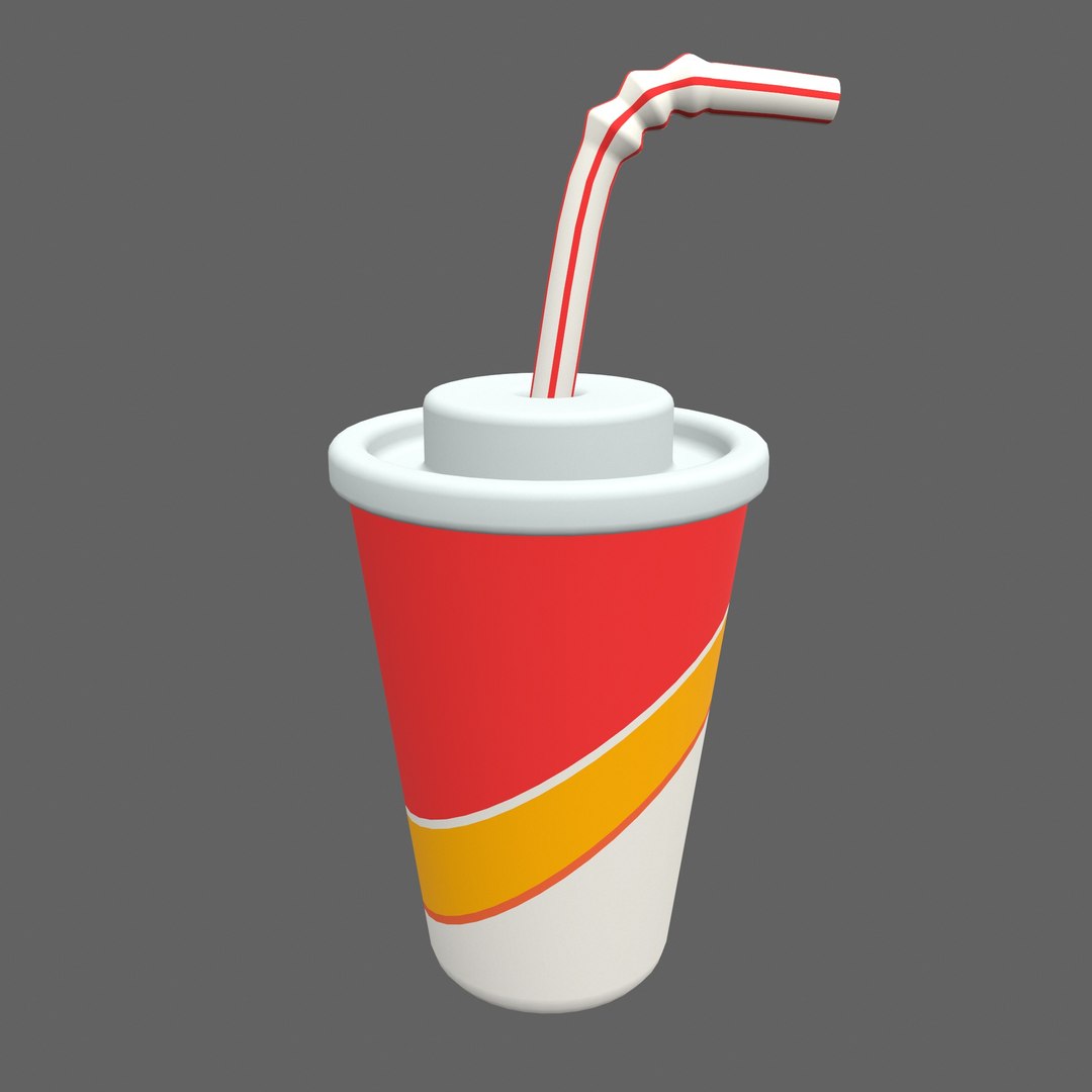 3D Drink Cup Red - TurboSquid 1966127