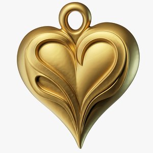 3D Love Elegant Heart Pendant