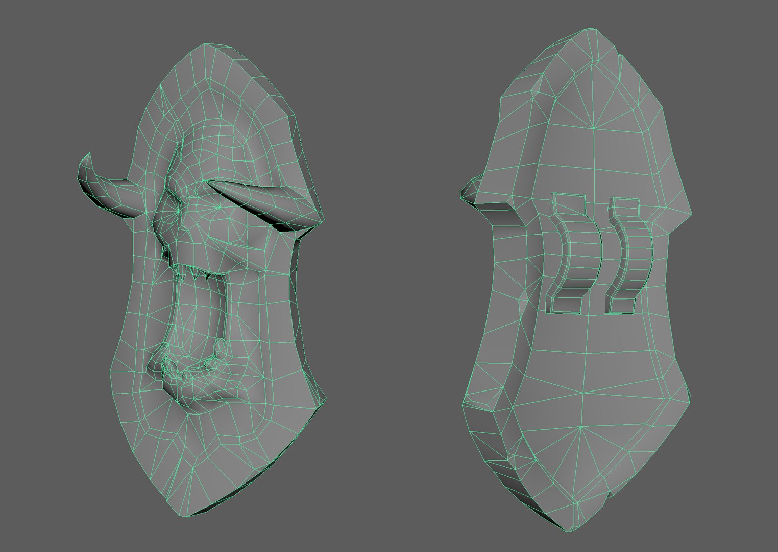 3D Skulled Shield Model - TurboSquid 2417137
