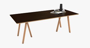 Rectangular wooden table