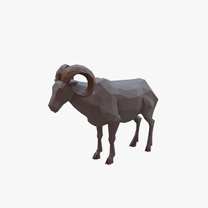 3D Ram low poly
