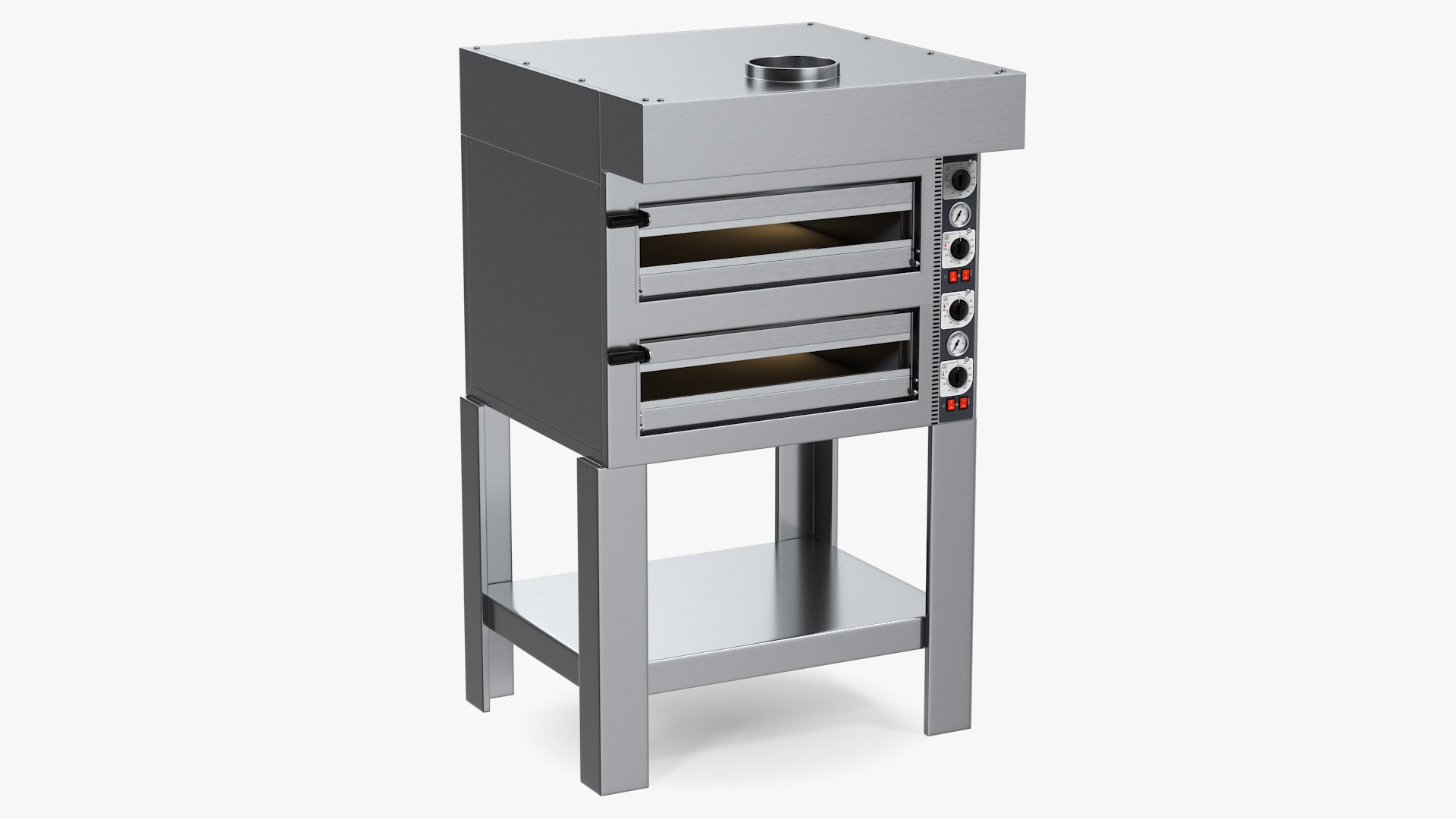 Twin Deck Electric Pizza Oven 3D model preview