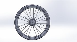 3D rear hub motor tire model