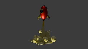 3D model Stylized Rocket