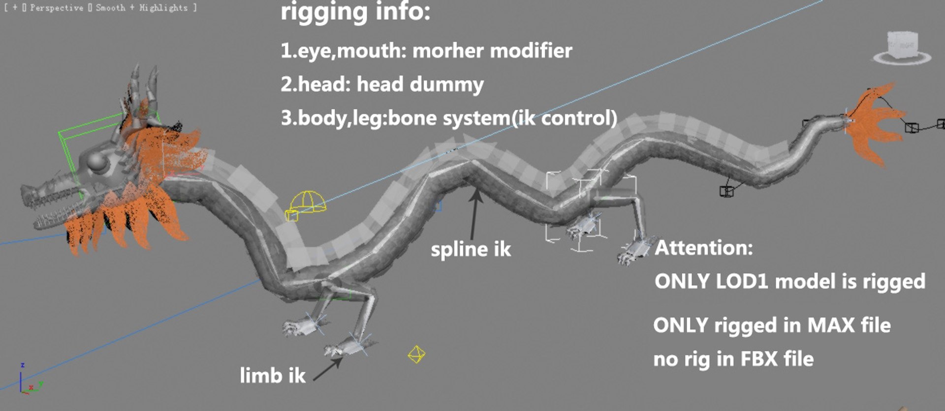 Rigged Chinese Dragon 3D - TurboSquid 1933934
