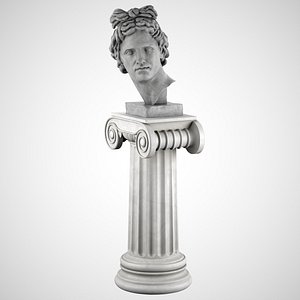 Apollo Bust With Pedestal