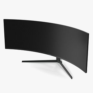 3D Samsung Odyssey G9 Ultrawide Gaming Monitor OFF Rigged model