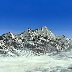 3d model mountain range alaska terrain landscape